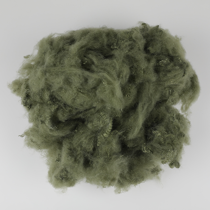 Exercitus Greenwool adstare Polyester Stapulae Fibra 3D×64mm